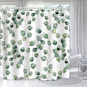 Plant Foliage Art Digital Printing Shower Curtain Shower Curtains  Hooks Modern Polyester New Design miniinthebox