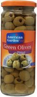 American Garden Green Olives Pitted 212gm (717273701762)