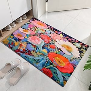 Colorful Flower Doormat Non-Slip Oil Proof Rug Indoor Outdoor Mat Bedroom Decor Bathroom Mat Entrance Rug Door Mat miniinthebox