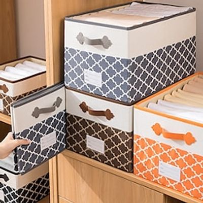 Large Capacity Storage Box, Foldable Clothes Organizer, Perfect Household Desktop Storage And Wardrobe Storage Box Lightinthebox
