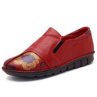 Flower Leather Soft Shoes