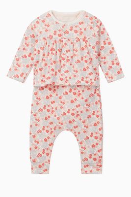 Floral Print Set in Organic Cotton Floral Print Set in Organic Cotton