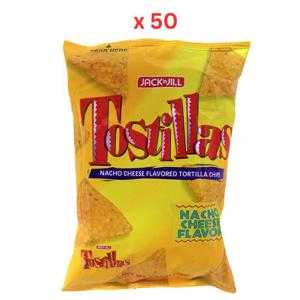 Jack N Jill Tostillas Chips Nacho Cheese, 72 G Pack Of 50 (UAE Delivery Only)