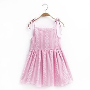 Kids Girls' Dress Floral Floral Dress Knee-length Dress School Off Shoulder Sleeveless Adorable Dress 7-13 Years Summer Lightinthebox