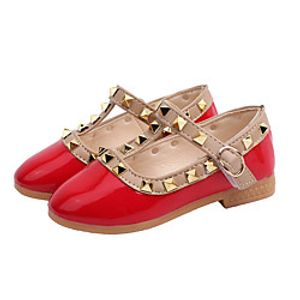 fashion rivet girls shoes spring 2020 new children's shoes soft sole leather shoes patent leather shiny children princess shoes miniinthebox