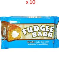 Fudgee Barr Mocha Cake W/Vanilla (10*39Gm) 390Gm Pack Of 10 (UAE Delivery Only)