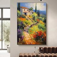 Handmade Pierre Auguste Renoir Impressionist Style Oil Painting On Canvas Hand Painted Landscape Abstract Modern Rolled (No Frame) Lightinthebox