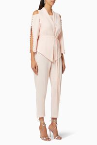 Cold-Shoulder Jacket & Pant Set