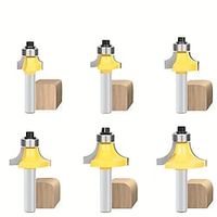6pcs Angle Cutter With Shank 8 Mm, Drill With Bearing, Fillet Knife, Inverted R-angle, Cutter, Woodworking Tool Lightinthebox - thumbnail
