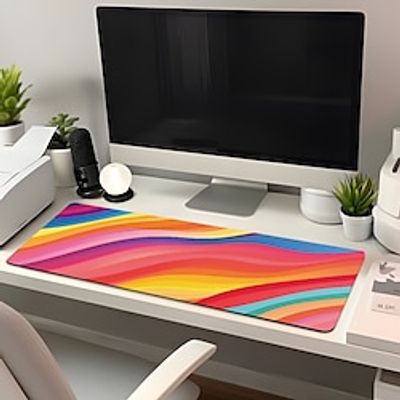 Extended Gaming Mouse Pad Large Desk Mat with Non-Slip Rubber Base and Stitched Edges,Keyboard Mouse Mat Desk Pad for Work,Game,Office,Home Lightinthebox