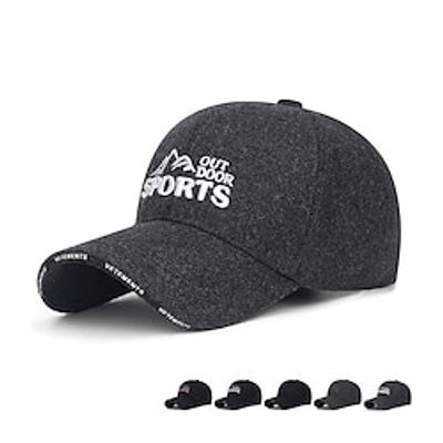 Unisex Baseball Cap Winter Hats Black Grey Black Polyester Fashion Casual Minimalism Outdoor Vacation Graphic Letter Adjustable Sunscreen Warm Fashion Lightinthebox