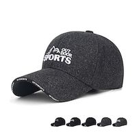 Unisex Baseball Cap Winter Hats Black Grey Black Polyester Fashion Casual Minimalism Outdoor Vacation Graphic Letter Adjustable Sunscreen Warm Fashion Lightinthebox - thumbnail