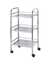 Wenko 3 Tier Bath Cart Exclusive Chrome 41 x 32 x 75 cm Chrome