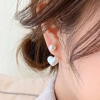 1 Pair Drop Earrings For Women's Party Evening Prom Date Alloy Classic Sweet Heart Lightinthebox - thumbnail