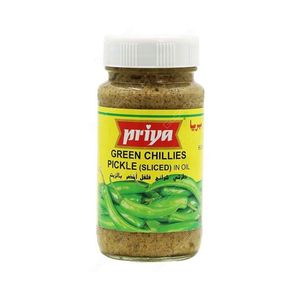 Priya Green Chilli(Sliced) Pickle In Oil 300gm