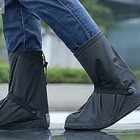 Waterproof Rain Shoe Covers, Reusable Foldable Overshoes, Resistant Rain Ankle high top Boots Non-Slip Washable Protection White miniinthebox - thumbnail