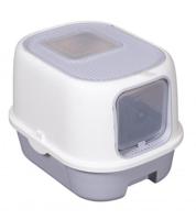 Pawsitiv Emma Litter Box With Removable Tray 2 Door MSP-106T Grey