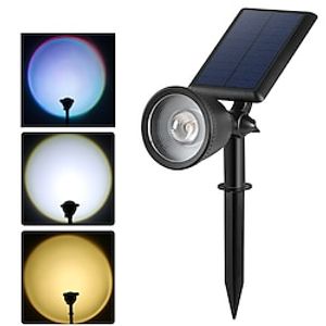 Outdoor Solar Spotlight Waterproof Garden Spotlights Solar Sunset Projection Lights Garden Lawn Park Terrace Landscape Decoration miniinthebox