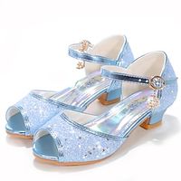 Girls' Sandals Flower Girl Shoes Princess Shoes School Shoes Rubber PU Little Kids(4-7ys) Big Kids(7years ) Daily Party  Evening Walking Shoes Rhinestone Sparkling Glitter Buckle Purple Blue Pink Lightinthebox - thumbnail