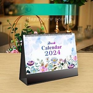 2024 Full Year Calendar Small Desk Calendar 2024 Calendar Monthly Planner Wall Calendar At A Glance Standing Calendar Desk Calendar For Recording Events Lightinthebox