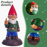 Garden Gnomes Funny Middle Finger Gnomes Garden Ornaments Resin Rude Garden Gnomes Middle Finger Naughty Gnomes for Yard Lawn Garden Decorations Lightinthebox