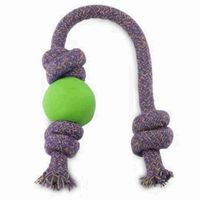 Beco Rubber Ball on Rope Dog Toy Multicolor (UAE Delivery Only)