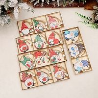 Christmas Decorations Wooden Set Forest Man Pendant Christmas Tree Accessories. Lightinthebox - thumbnail