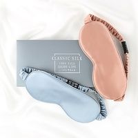 Mulberry Natural Silk Sleep Mask for Women  Men with Elastic Strap, Super Soft Sleeping Eye Mask for Adults 22 Color Options miniinthebox - thumbnail