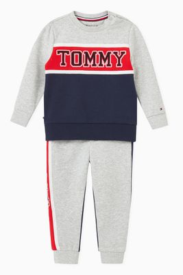 Colourblock Jogger Set in Organic Terry Colourblock Jogger Set in Organic Terry