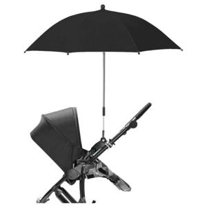 Teknum Universal Stroller Umbrella With Holder Clip Clamp 360 Degree Rotatable - Black TK_UMWC_BK