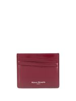 Maison Margiela diagonal card slot logo print cardholder - Red