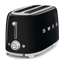 Smeg Toaster 4 Slice - Black (TSF02BLUK)