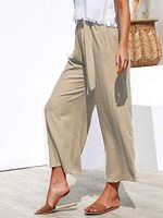 High-waisted baggy fashion slacks - thumbnail