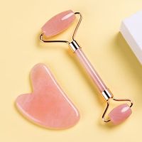 Pink Crystal Finger Scraping Board V Face Jade Massage Roller Set For Whole Body Lightinthebox - thumbnail