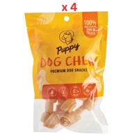 Puppy Dogchew Knotted Bone 2" 8pcs - 110g Pack Of 4