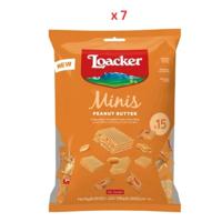 Loacker Minis Peanut Butter Wafers 7X150G