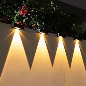 Solar Wall Light Super Bright LED Deck Lights Fence Down Lights Outdoor Lighting Waterproof Garden Light Balcony Fence Porch Home Decoration Solar Night Lamp Lightinthebox