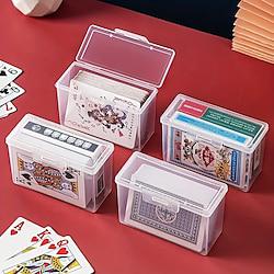 Transparent Plastic Card Storage Box: Ideal Organizer for Game Cards, ID Cards, Playing Cards, Business Cards, and More Lightinthebox