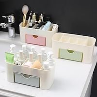 3pcs Desktop Drawer Storage Box Makeup Box Plastic Multifunctional Storage Box Jewelry Box Office Desk Storage Box 3PC Lightinthebox - thumbnail