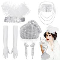 Retro Vintage Roaring 20s 1920s Outfits Flapper Headband Opera Gloves clutch The Great Gatsby Flapper Girl Women's Halloween Party / Evening 1 Bracelet Lightinthebox