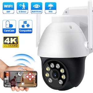 Outdoor Waterproof 4K 5MP 8MP Wifi Surveillance Camera CCTV IP Security Protection Camera Street Smart Webcam Remote Control Monitor miniinthebox