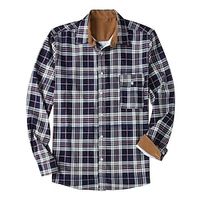 Men's Shirt Plaid Shirt Shirt Jacket Shacket Overshirt Shacket Light Blue Red Navy Blue Long Sleeve Plaid  Check Lapel Spring   Fall Outdoor Daily Wear Clothing Apparel Front Pocket Lightinthebox - thumbnail