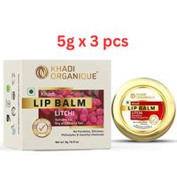 Khadi Organique Litchi Lip Balm 5G (Pack Of 3)