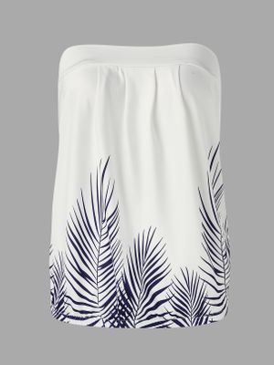 YOINS White Leaf PrintStrapless Sleeveless Cami YOINS White Leaf PrintStrapless Sleeveless Cami