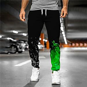 Men's Designer Casual  Sporty Jogger Sweatpants Trousers 3D Print Drawstring Elastic Waist Full Length Pants Casual Daily Micro-elastic Graphic Paisley Outdoor Sports Mid Waist Black S M L XL XXL Lightinthebox