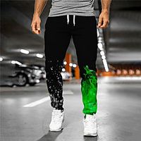 Men's Designer Casual  Sporty Jogger Sweatpants Trousers 3D Print Drawstring Elastic Waist Full Length Pants Casual Daily Micro-elastic Graphic Paisley Outdoor Sports Mid Waist Black S M L XL XXL Lightinthebox - thumbnail