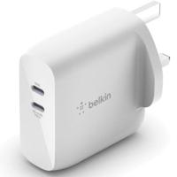 Belkin BOOSTCHARGE Dual 30W USB-C PD Wall Charger 60W Features a 30W | Fast charging | Power delivery | Foldable prongs