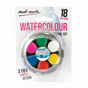 Mont Marte Watercolour Travel Set 18Pc Paint Set