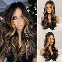 Butterfly Haircut Wigs Long Body Wave Hair Wigs Highlights Synthetic Hair Wigs For Women Hair Replacement Wigs For Daily Party Halloween Cosplay Use Lightinthebox - thumbnail