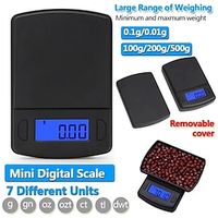 Mini Pocket Jewelry Craft ScalePrecision Accuracy 0.01g/0.1g Scale Digital Scale Weight Balance Gram Scale100g/200g/500g miniinthebox - thumbnail